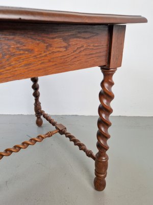 Jacobean Oak Dinning Table with Extending Barley Twist, 1890-AXJ-1725474