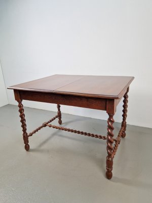 Jacobean Oak Dinning Table with Extending Barley Twist, 1890-AXJ-1725474