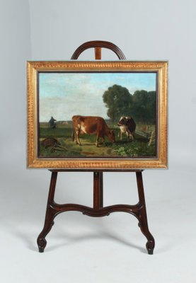 Jacquelart, Grazing Cows, 1890s, Oil on Canvas, Framed-ZLE-1450163