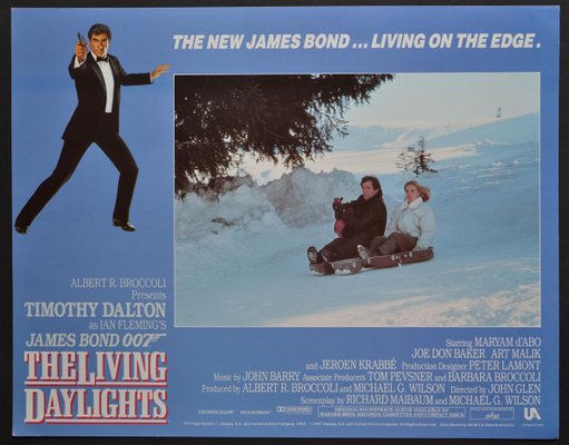 James Bond 007 the Living Daylights Original Lobby Card, UK, 1987-DYV-701215