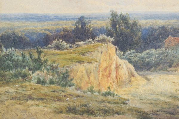 James Edward Grace, Rural Landscape, 1879, Watercolor on Paper, Framed-AOI-1106741