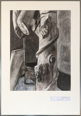 Jan Bauer, Glyptothek Munich, Fragments 9, Ancient Sculpture, 2022, Watercolor & Graphite-UEB-2027114