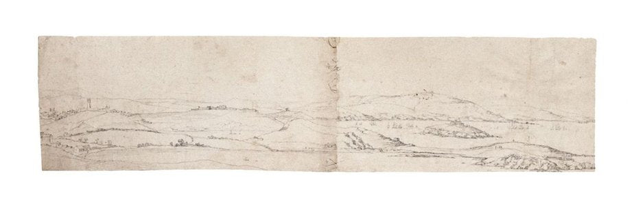 Jan Peter Verdussen, Landscape, Pencil on Paper, 18th Century-ZCI-858321