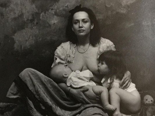 Jan Saudek, Olga, Mother Again, Late 20th Century, Original Gelatine Photographic Print-UCH-1224603