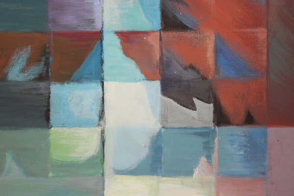 Jan Van Evelingen, Abstract Block Painting, 1980s, Acrylic on Paper-PLT-1148420