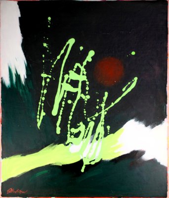 Jan Van Evelingen, Neon Splash, the Netherlands, 1980s, Acrylic on Paper-PLT-1148424