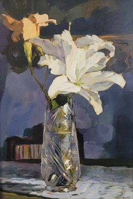 Janusz Szpyt, Lilies, Acrylic Painting, 2013-XHG-1811213