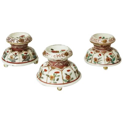 Japanese Arita Tripod Salt Cellars, 1690-1730, Set of 3-UCH-1224505