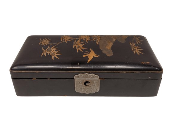 Japanese Box in Lacquered and Polychrome, 19th Century-NUC-1440708