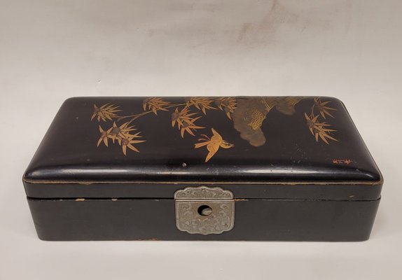 Japanese Box in Lacquered and Polychrome, 19th Century-NUC-1440708