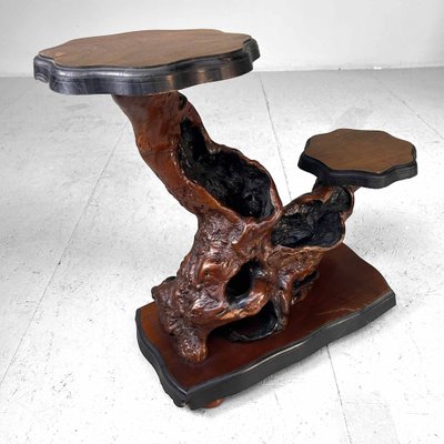 Japanese Burl Wood Plant Stand, 1920s-DWL-1702626