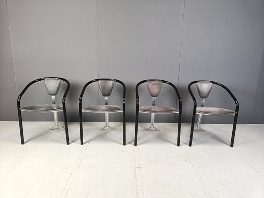 Japanese Dining Chairs by Toshiyuki Kita for Aidec Japan, 1980s, Set of 4-IRH-2028831