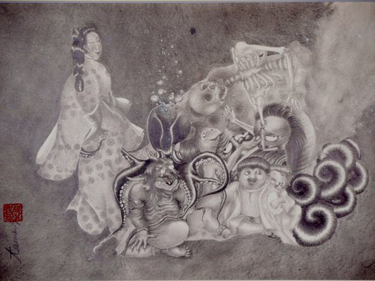 Japanese Drawing by Tomo Sakurai, Chimi Moryo, 2020-CHG-953177