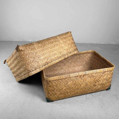 Japanese Gyori Bamboo Storage Basket, 1960s-DWL-2020514