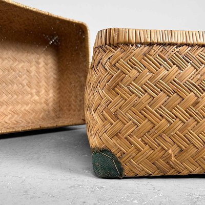 Japanese Gyori Bamboo Storage Basket, 1960s-DWL-2020514