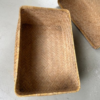 Japanese Gyori Bamboo Storage Basket, 1960s-DWL-2020514