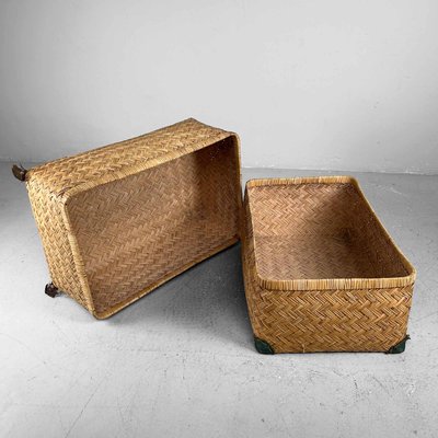 Japanese Gyori Bamboo Storage Basket, 1960s-DWL-2020514