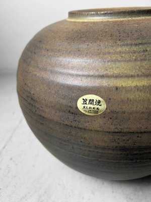 Japanese Kasama Ware Tsubo Vase by Kashiwa Touen Hobun, 1960s-DWL-1762391