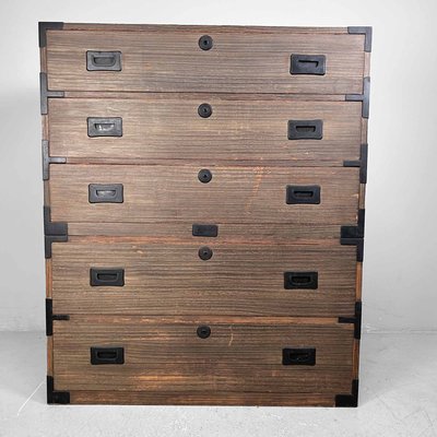 Japanese Kimono Paulownia Tansu Chest of Drawers, 1960s-DWL-2020401