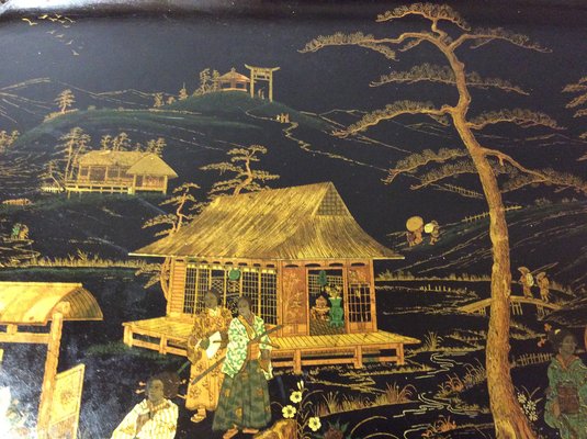 Japanese Lacquered and Decorated Tray-QZG-1764399