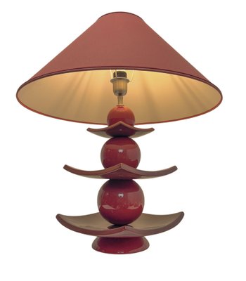 Japanese Pagoda Table Lamp by Louis Drimmer, France, 1980s-WZZ-2041309