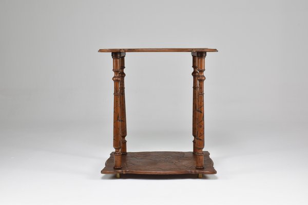 Japanese Sculpted Wooden Tea Table, 1900s-GXL-1719569