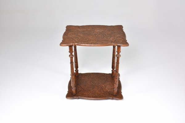 Japanese Sculpted Wooden Tea Table, 1900s-GXL-1719569