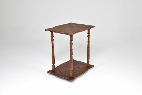 Japanese Sculpted Wooden Tea Table, 1900s-GXL-1719569