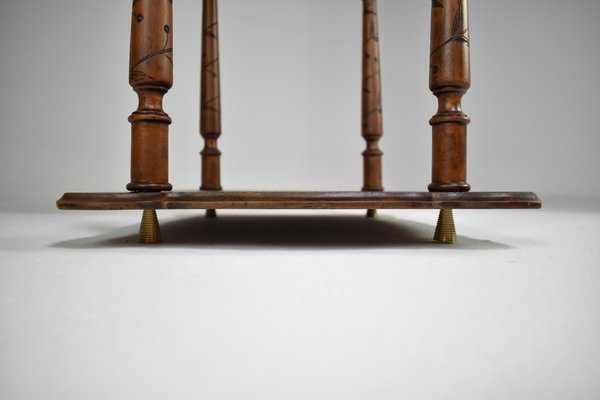 Japanese Sculpted Wooden Tea Table, 1900s-GXL-1719569