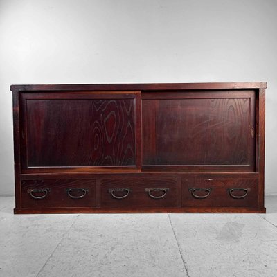 Japanese Tansu Low Cabinet, 1920s-DWL-1802998