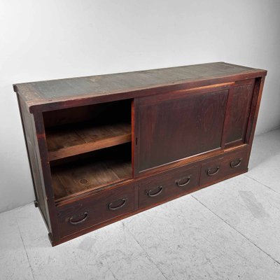 Japanese Tansu Low Cabinet, 1920s-DWL-1802998