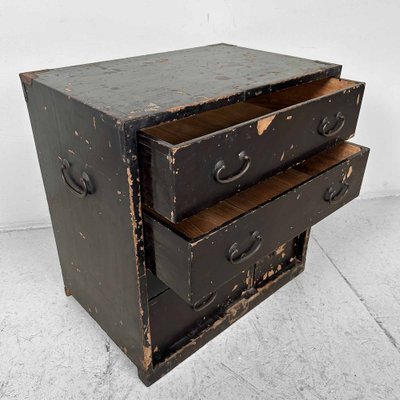 Japanese Tansu Meiji Lacquer Chest of Drawers, 1890s-DWL-1805378