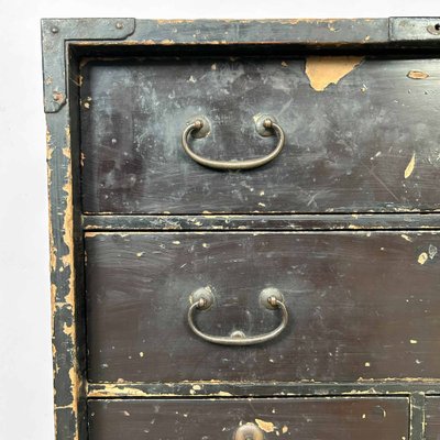 Japanese Tansu Meiji Lacquer Chest of Drawers, 1890s-DWL-1805378