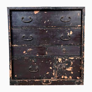 Japanese Tansu Meiji Lacquer Chest of Drawers, 1890s-DWL-1805378