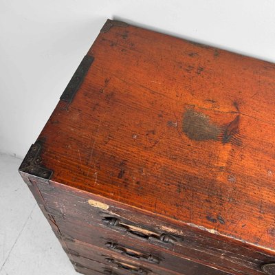 Japanese Traditional Kimono Tansu Chest of Drawers, 1890s-DWL-1786394