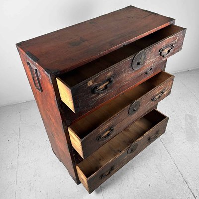 Japanese Traditional Kimono Tansu Chest of Drawers, 1890s-DWL-1786394