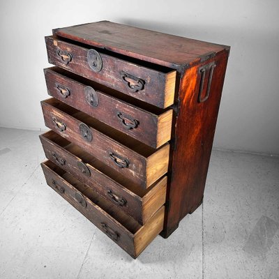 Japanese Traditional Kimono Tansu Chest of Drawers, 1890s-DWL-1786394