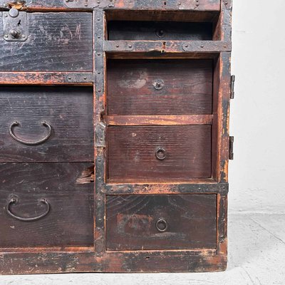 Japanese Traditional Tansu Storage Cabinet, 1890s-DWL-1786395