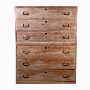 Japanese Two-Part Kimono Tansu Paulownia Chests of Drawers, 1960s, Set of 2-DWL-1802939