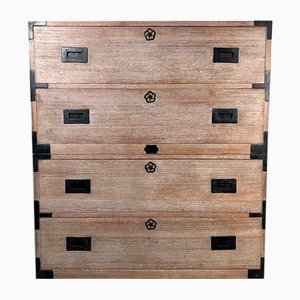 Japanese Two-Part Kimono Tansu Paulownia Chests of Drawers, 1960s, Set of 2-DWL-1802944