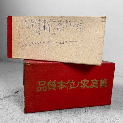 Japanese Wooden Pharmacy Box with Drawer, 1940s-DWL-1802948