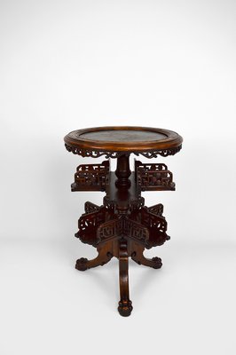 Japonaiserie Bookcase Pedestal Table Attributed to Gabriel Viardot, 1880s-XNH-1166240