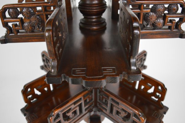 Japonaiserie Bookcase Pedestal Table Attributed to Gabriel Viardot, 1880s-XNH-1166240