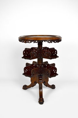 Japonaiserie Bookcase Pedestal Table Attributed to Gabriel Viardot, 1880s-XNH-1166240