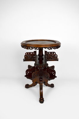 Japonaiserie Bookcase Pedestal Table Attributed to Gabriel Viardot, 1880s-XNH-1166240