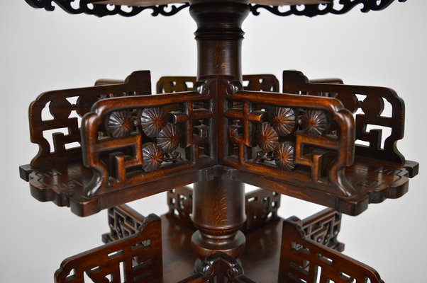 Japonaiserie Bookcase Pedestal Table Attributed to Gabriel Viardot, 1880s-XNH-1166240