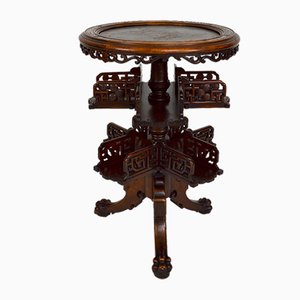 Japonaiserie Bookcase Pedestal Table Attributed to Gabriel Viardot, 1880s-XNH-1166240