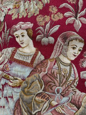 Jaquar Aubusson Tapestry with Medieval Design, 1970s-YMM-1798557