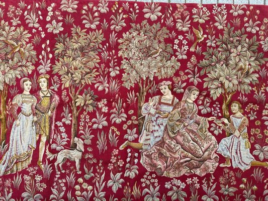 Jaquar Aubusson Tapestry with Medieval Design, 1970s-YMM-1798557