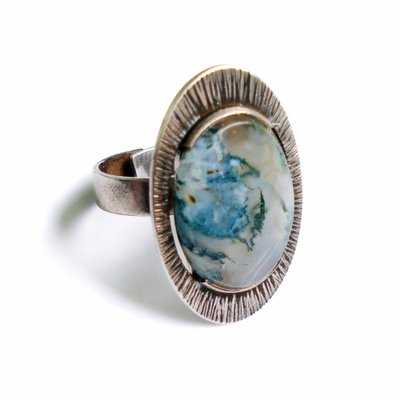 Jasper and Silver Ring by Kupittaan Kulta, Finland-YGE-1327854